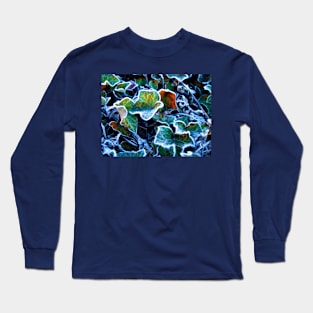 Frost on Ivy Leaves Canberra ACT Australia Long Sleeve T-Shirt